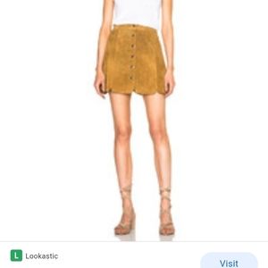 Isabel Marant Etoile Anna Suede Skirt Camel SZ 2